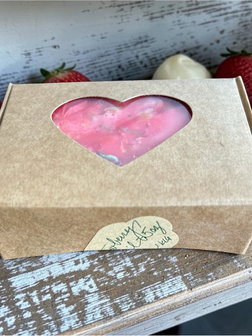 Handcrafted Strawberry Swirl Cream Soap Bar - Red - 5 oz Shea Butter Soap
NWT - Picture 3 of 3